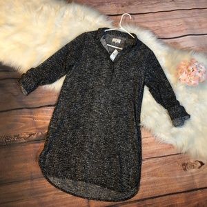 NWT Lou & Grey Marled Quarter Button Dress